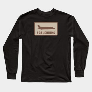 F-35 Lightning II Patch (desert subdued) Long Sleeve T-Shirt